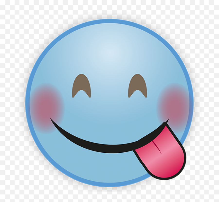 Sky Blue Tongue Emoji Png Transparent - Happy Emoji Sky Blue,Types Of Tongue Emojis