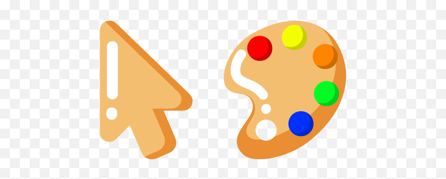 Minimal Palette Cursor - Minimal Cursors Emoji,Paint Pallet + Explosion Emoji