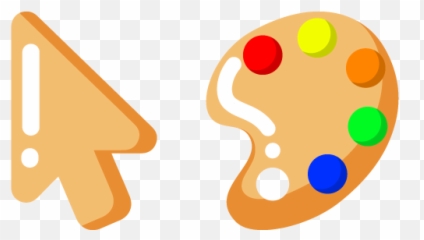 Minimal Palette Cursor - Minimal Cursors Emoji,Paint Pallet + Explosion Emoji