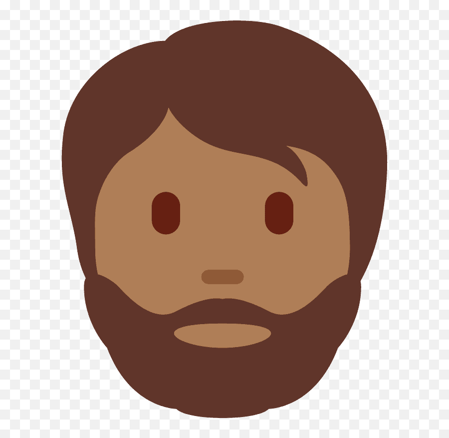 Medium - Man Dark Skin Tone Beard On Twitter Twemoji 5,Beard Emoji