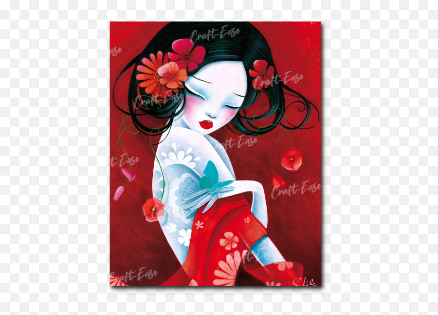 Craft - Ease Paint By Numbers Fantasy Sybile Geisha Art Emoji,Emotions Face Preschool Craf