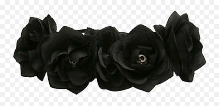 Black Flower Crown Png Clipart - Full Size Clipart 622346 Dark Flower Crown Png Emoji,Black And White Flower Emoji