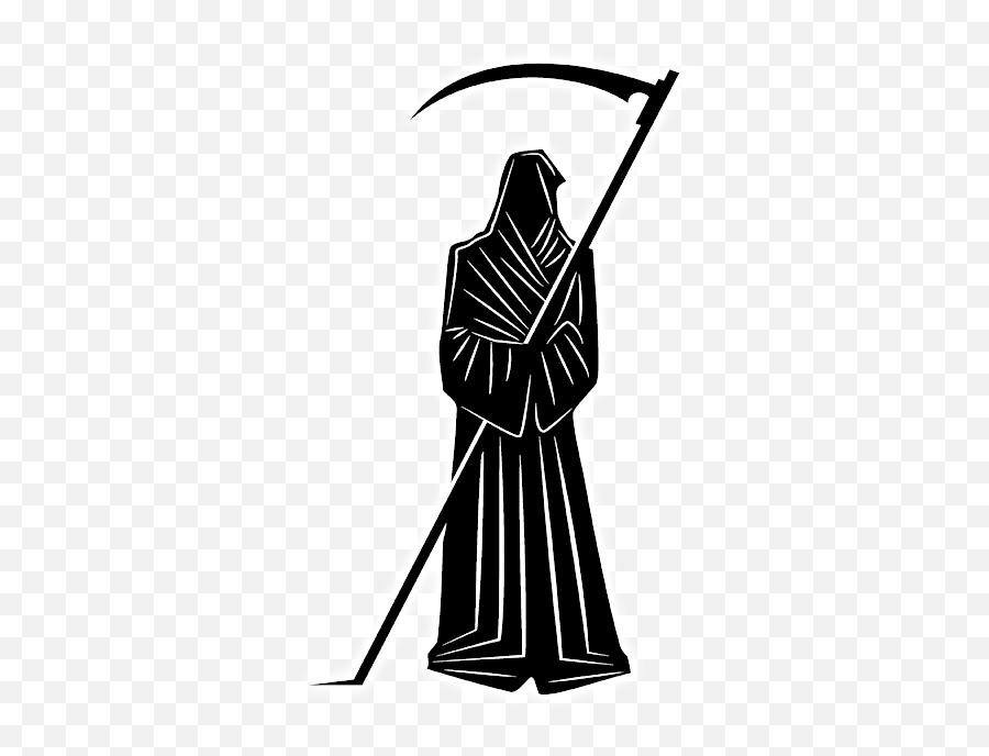 Silhouette Of Death - Grim Reaper Silhouette Emoji,Copy/paste Grim Reaper Facebook Emoticon