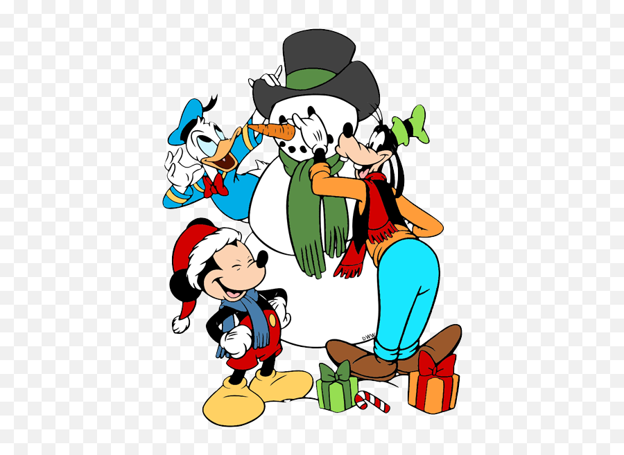 Disney Characters Christmas Disney - Mickey Mouse And Friends Christmas Clipart Emoji,Scrooge And Christmas Emojis