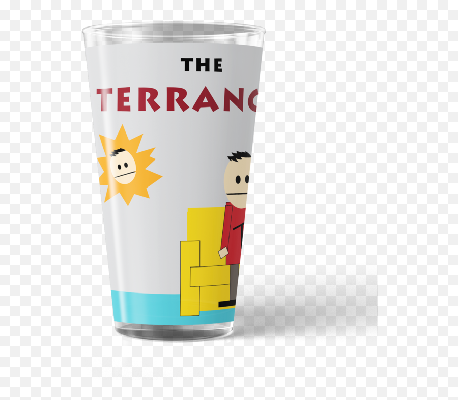 17 Oz Pint Glass - Terrance And Phillip Show Emoji,Empty Beer Glass Emoticon