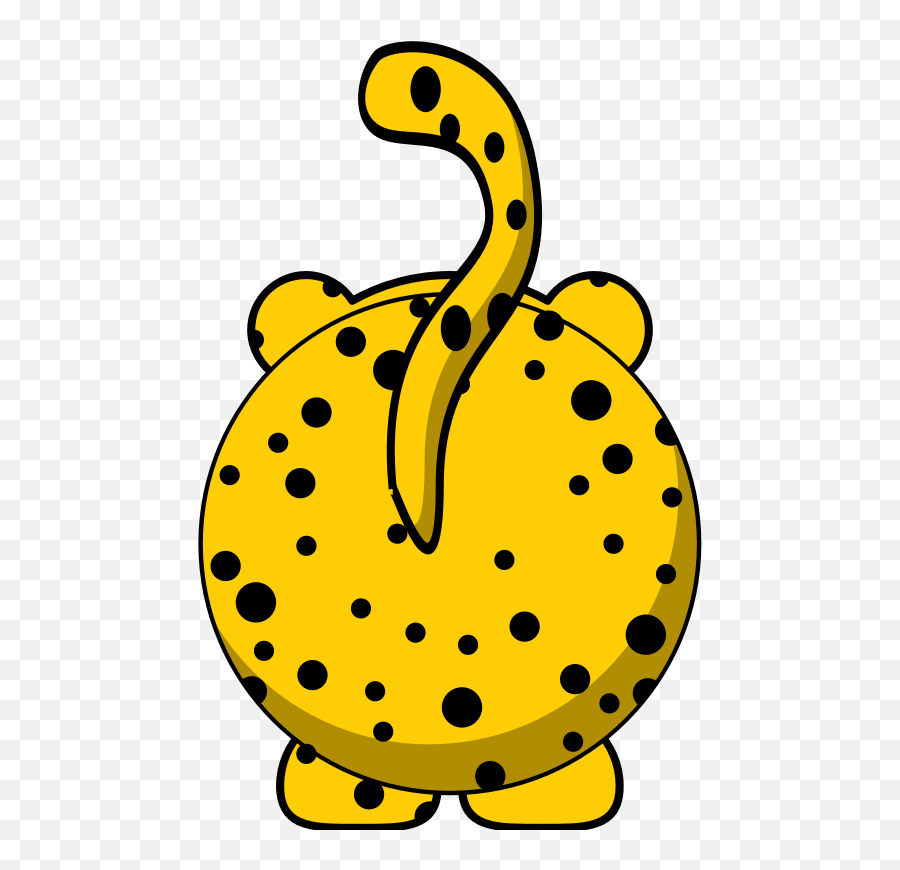 Cheetah Back - Openclipart Cartoon Leopard Back Emoji,Cheetah Emoticon