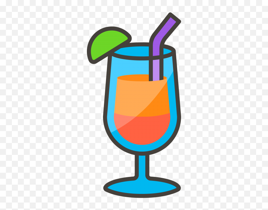 Tropical Drink Emoji Icon Png Transparent Emoji,Martini Glass Emoticon