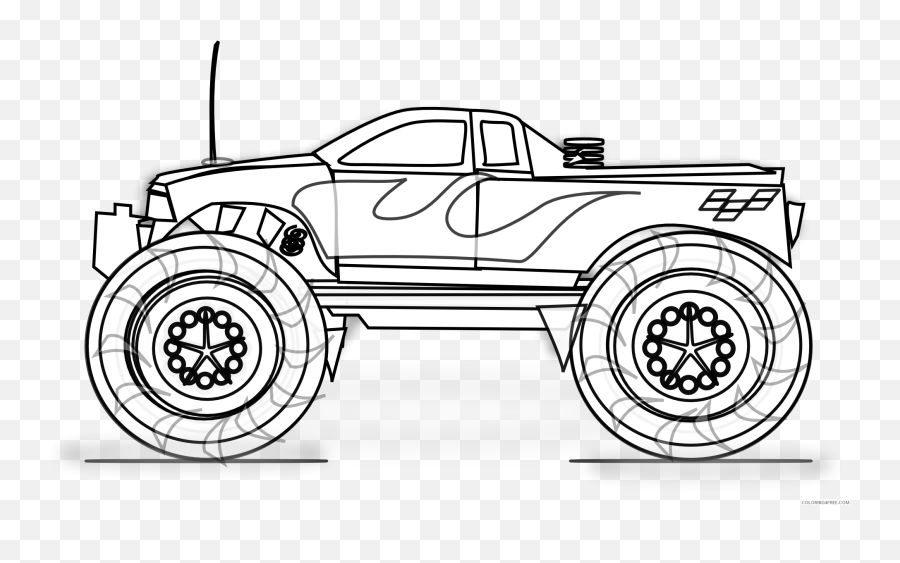 Truck Coloring Pages Monster Truck - Monster Truck Clip Art Emoji,Monster Truck Emoji