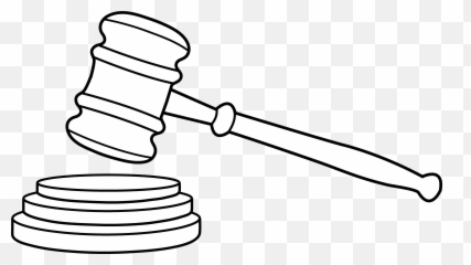 Gavel Clipart Black And White Gavel - Gavel Line Drawing Emoji,Judge Hammer Emoji