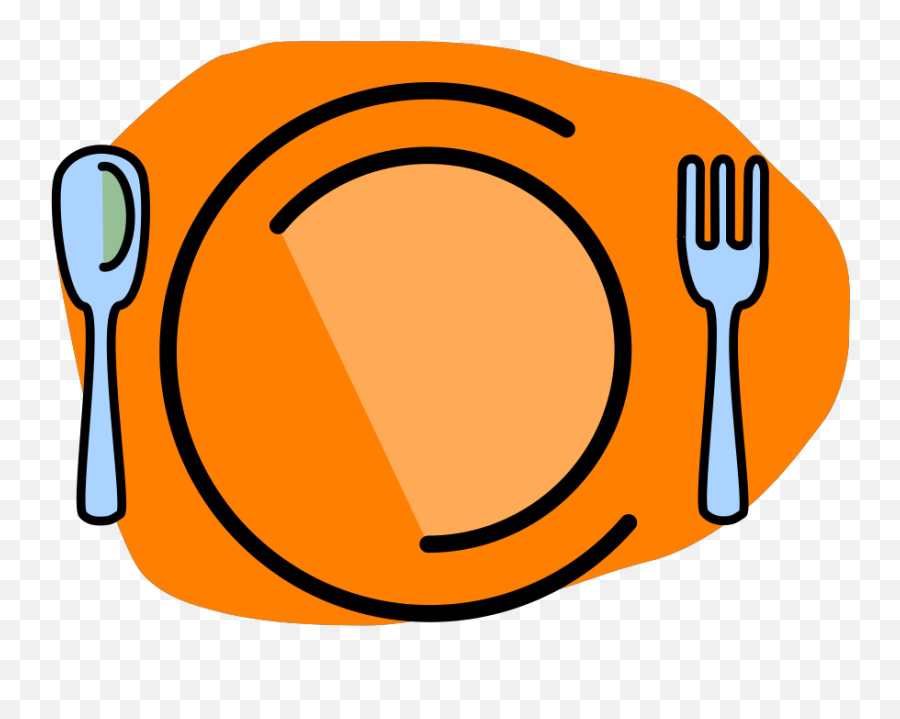Plate Fork Spoon - No Text Png Svg Clip Art For Web Emoji,Emojis Fork