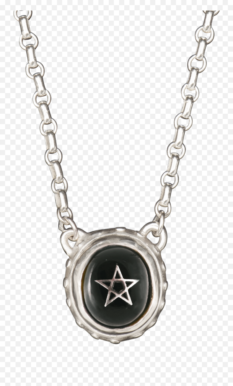 Bone Black Baby Angel Heart Pendant Necklace Emoji,Pentagram Heart Emoticon