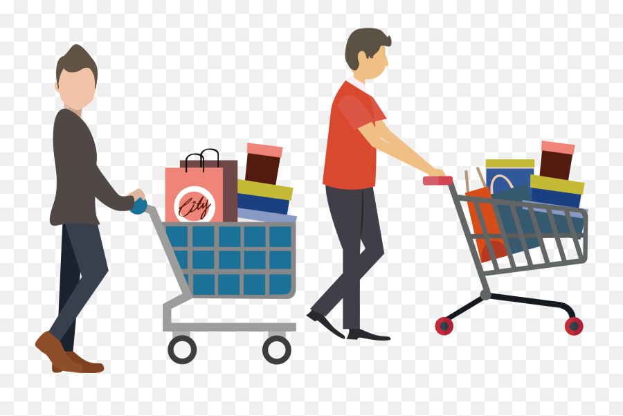 Shopping Flat Design Icon - Cart Man Png Download 2083 Emoji,Shopping Cart Flower Emoji