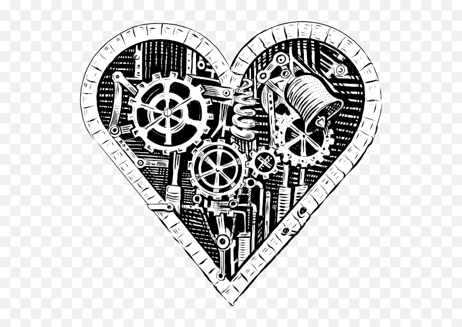 Mechanical Heart By Lucasgrey Free Svg Emoji,Heart Line Emoticon