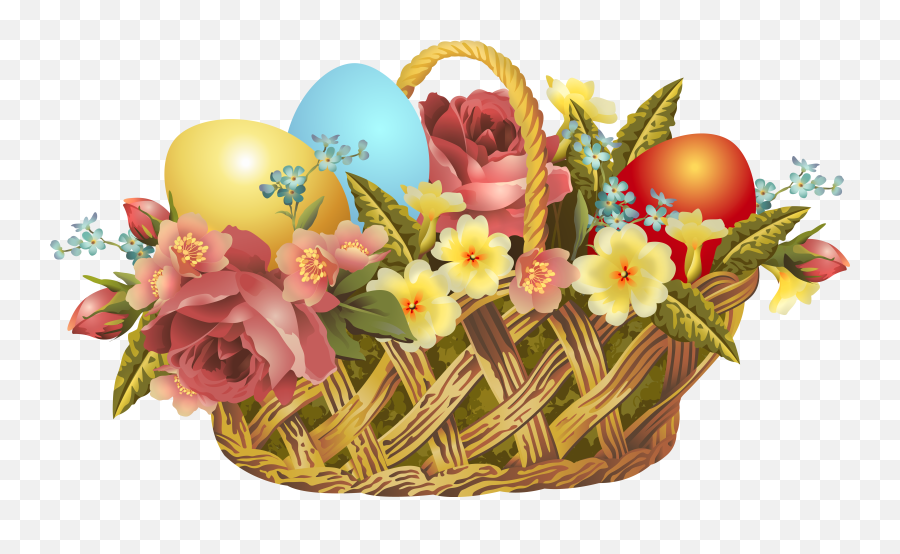 Download Basket Vintage Easter Bunny Transparent Free Hq - Vintage Easter Clipart Transparent Background Emoji,Easter Bunny Emoticon Free