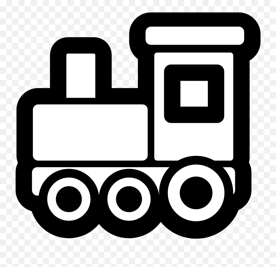 Train Clipart Free Large Images - Clipartix Toys Clipart Black And White Emoji,Railroad Emoji