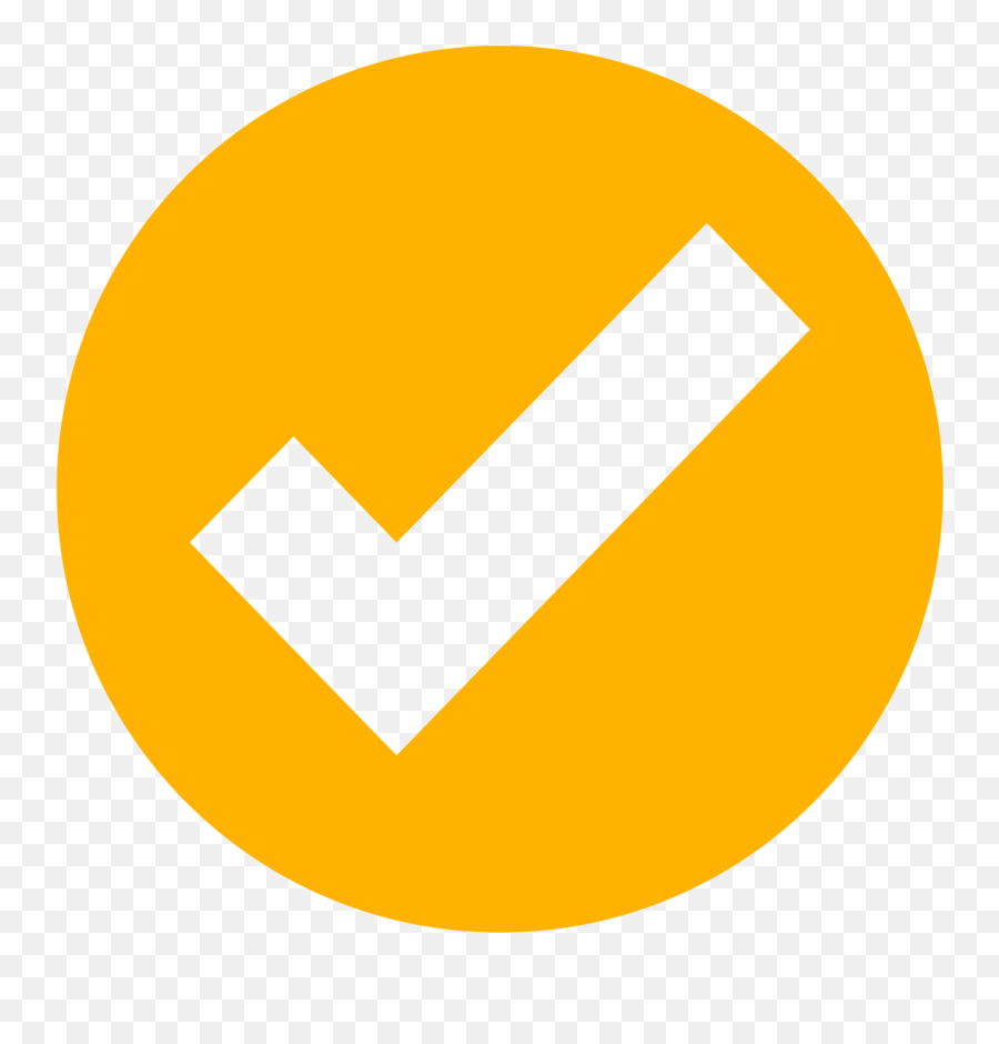 Eo Circle Amber Checkmark - Circle Orange Checkmark Icon Emoji,Green Tick Emoji