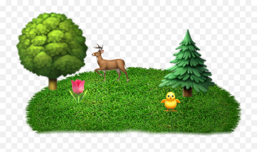 Grass Tree S Flower Animal Sticker - Deer Emoji,Forest Emoji
