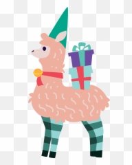 Elf Llama - Fictional Character Emoji,Girl With The Pizza Emoji For Dominos