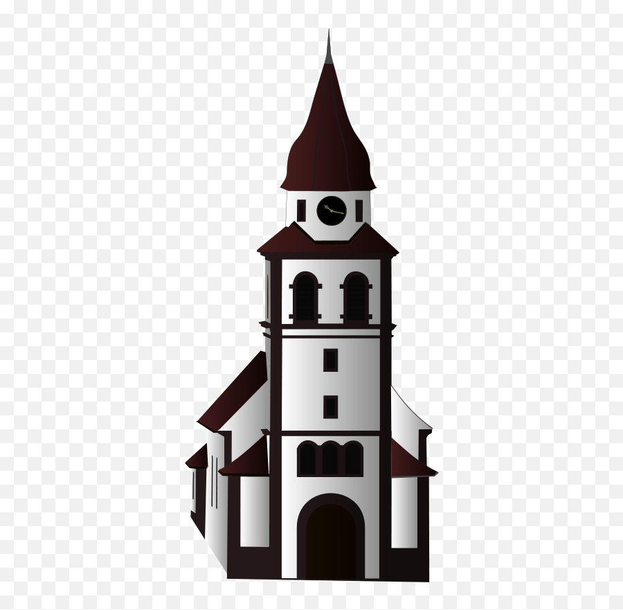 Free Clip Art Small Church - Petite Eglise By Cyberscooty Church Tower Png Emoji,How To Use Emoticon With Mailbird