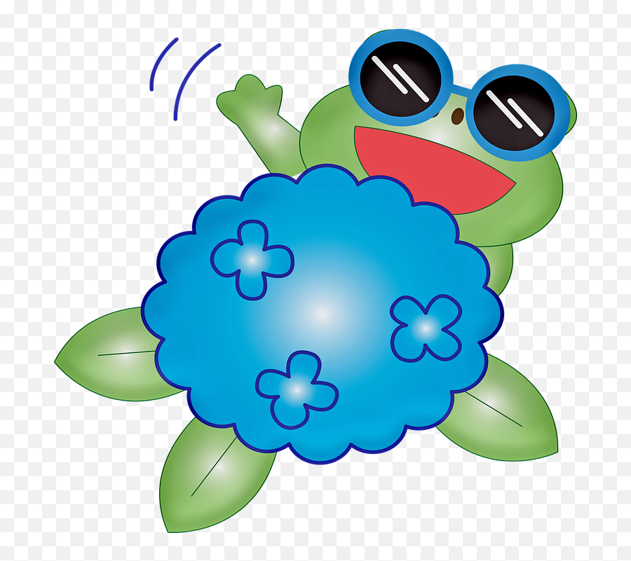Free Photo Hydrangea Sunglasses Frog - Dot Emoji,Sunglasses Kawaii Emoticon
