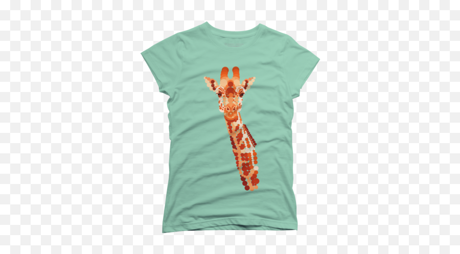 Giraffe Womenu0027s T - Shirts Design By Humans Emoji,Red Giraffe Emoji
