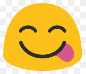Emoji U1f60b - Yum Emoji Blob,Yum Slobber Emoticon