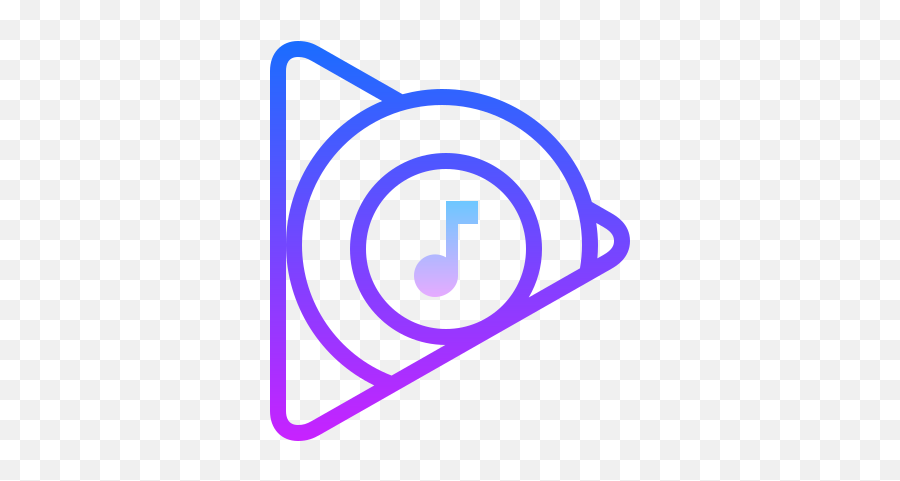 Google Play Music Icon In Gradient Line Style - Google Play Music Logo Emoji,Saxophone Emoji Apple