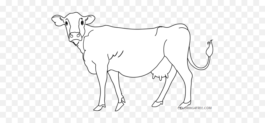 Black And White Cow Coloring Pages Cow Png Printable - Transparent Background Cow Black And White Clipart Emoji,Cow And Man Emoji