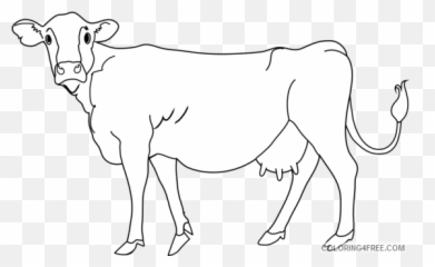 Black And White Cow Coloring Pages Cow Png Printable - Transparent Background Cow Black And White Clipart Emoji,Cow And Man Emoji