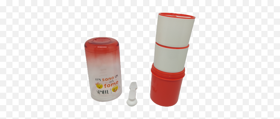 Lunch Box Empilhavel Emoji Fome Sempre - Cylinder,Emoji Lunchbox