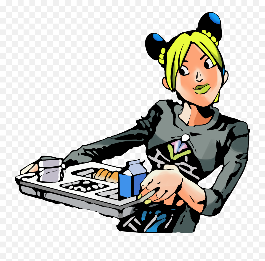 High - Tray Jolyne Emoji,Tray Holding Emoji