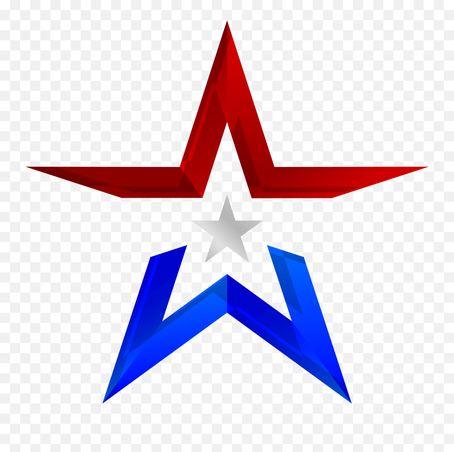 Usa Colors Star Transparent Png Clip Art Image - Us Army Star Red And Blue Emoji,4th Of July Emoji Art