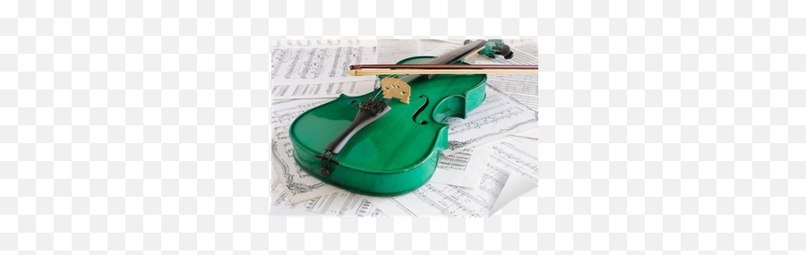 Green Violin And Music Score Wall Mural U2022 Pixers - We Live Emoji,The Glass Case Of Emotions Fiddle