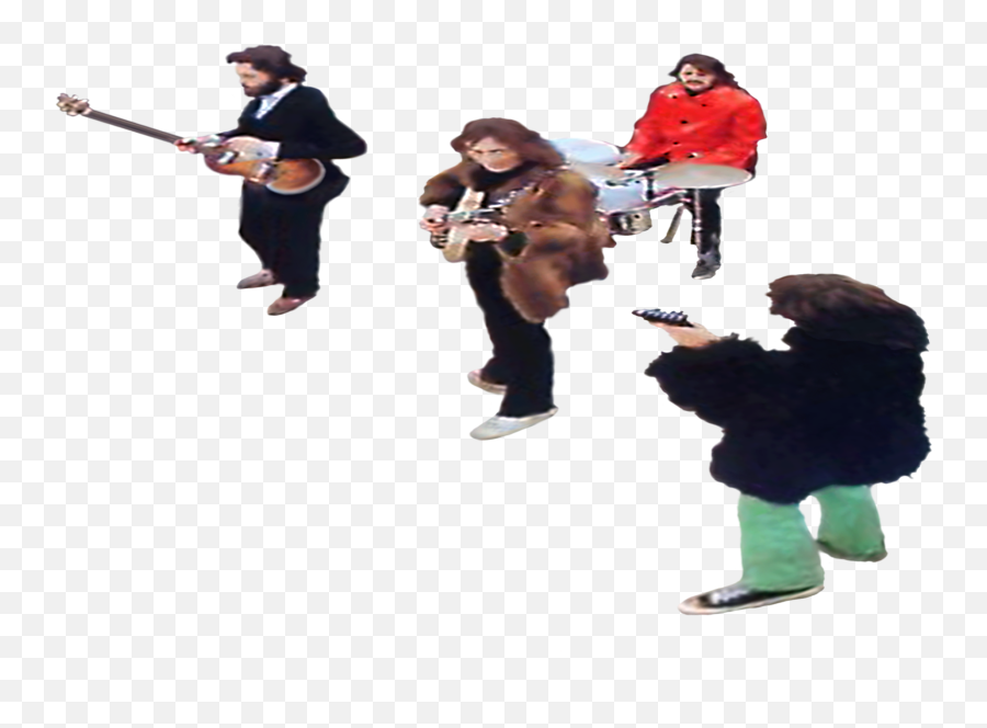Beatles On The Roof - And The Band Played Get Back Cutouts Emoji,Band Playing Emoticon