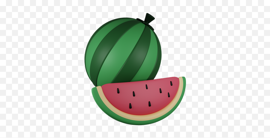 Watermelon Emoji Icon - Download In Flat Style,Green Food Emoji