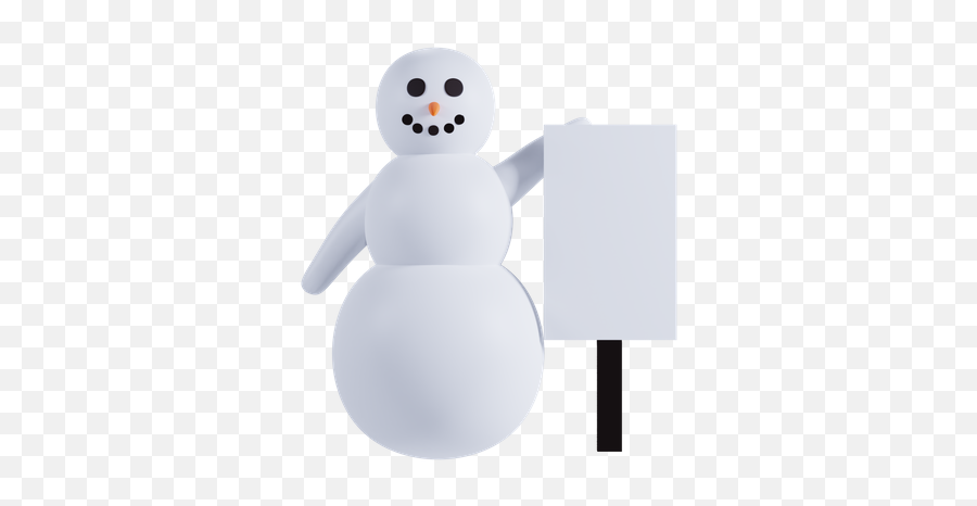 Premium Snowman Cute Pose 3d Illustration Download In Png Emoji,Snowman Emoji'