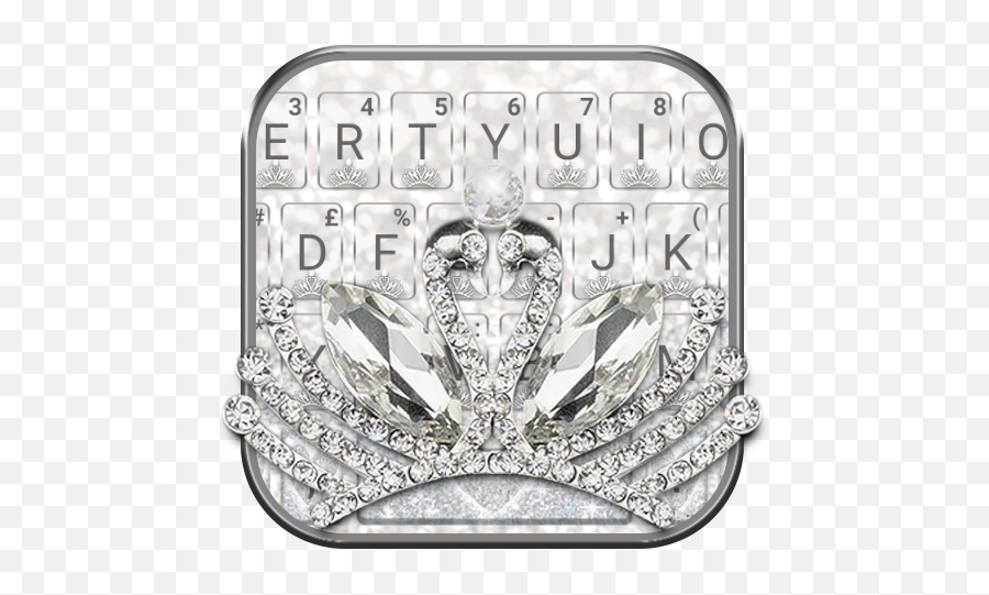 Diamond Tiara Keyboard Theme - Solid Emoji,Crown Diamond Emoji