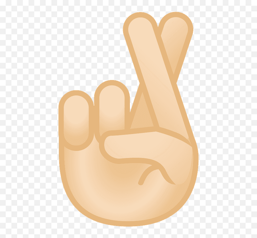 Light Skin Tone Emoji - Crossed Fingers Transparent Png,Emoji Dedos Cruzados