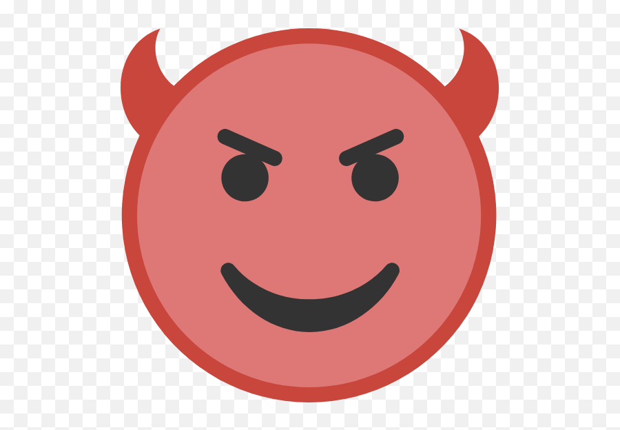 Red Devil Face Graphic - Happy Emoji,Devil Emoji