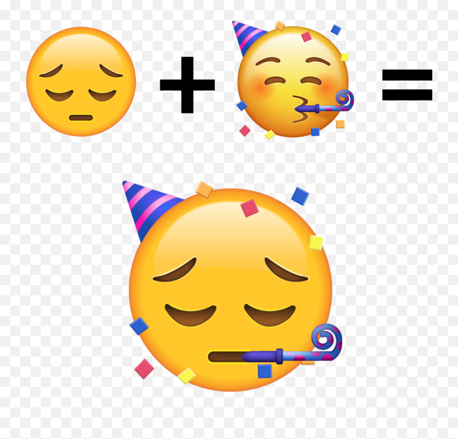 Can Someone Make A Clean Version Of The Result Of Adding - Party Emoji,Pity Emoji