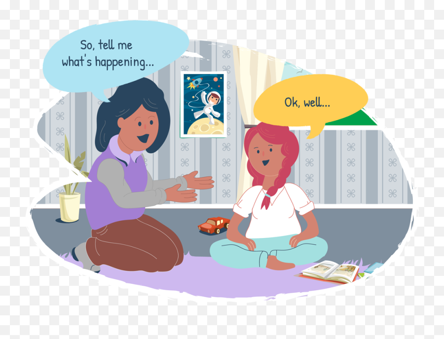 Communication Tips How To Talk To Your Kids Kids Helpline - Conversation Between Mother And Daughter Clipart Emoji,Emotions Faces For Toddlers