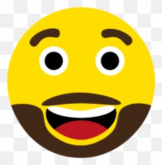 Beard Emoji Face Happy Icon - Emoji With Beard,Free Emoji