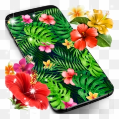 Tropical Jungle Flowers And Leaves Live - Tropical Jungle Flowers Emoji,How To Make A Plumeria Emoticon On Facebook