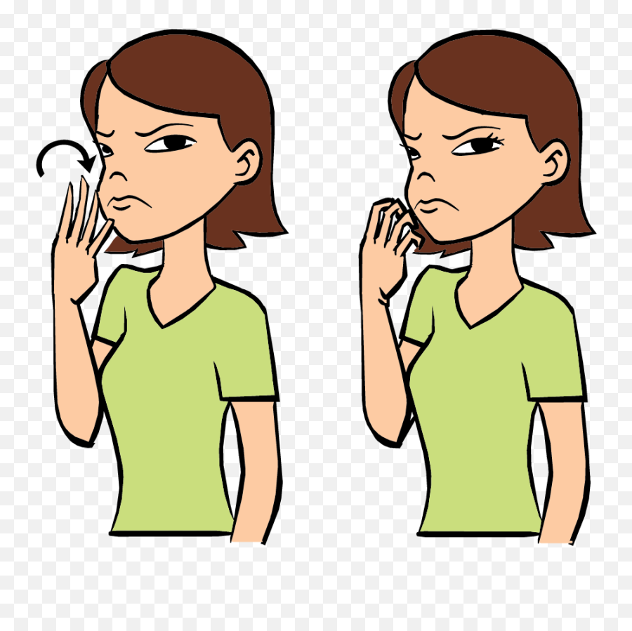 Grumpy - Milk In Sign Language Emoji,Asl Emotions
