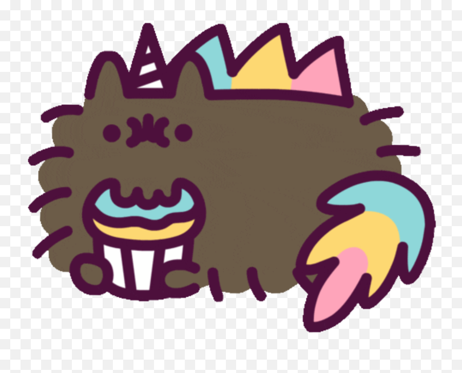 Unicorn Eating A Cupcake Sticker - Ugly Emoji,Eating Unicorn Emoji