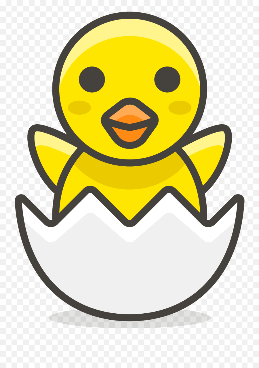 Chicken Emoji Icon Of Colored Outline Style - Available In Svg Pollito En Cascaron Dibujo,Drum Emoji