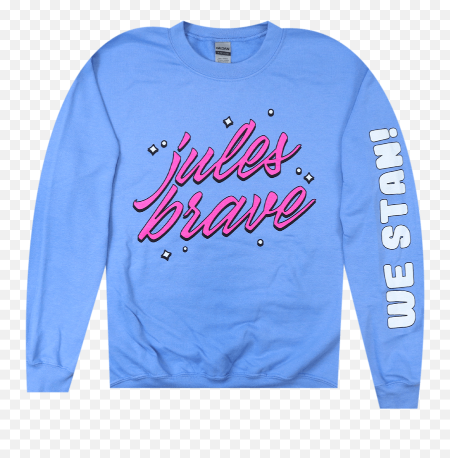 We Stan Blue Sweatshirt - Full Sleeve Emoji,Wave Of Emotion Pullover
