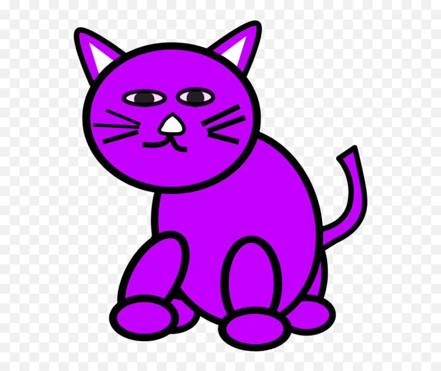 Clip Art Purple Cat - Purple Cat Clip Art Emoji,Pusheen Cats Emotions