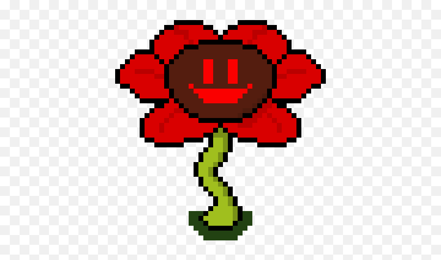 Pixel Art Gallery - Flowey Undertale Png Emoji,Flowey Emoticons