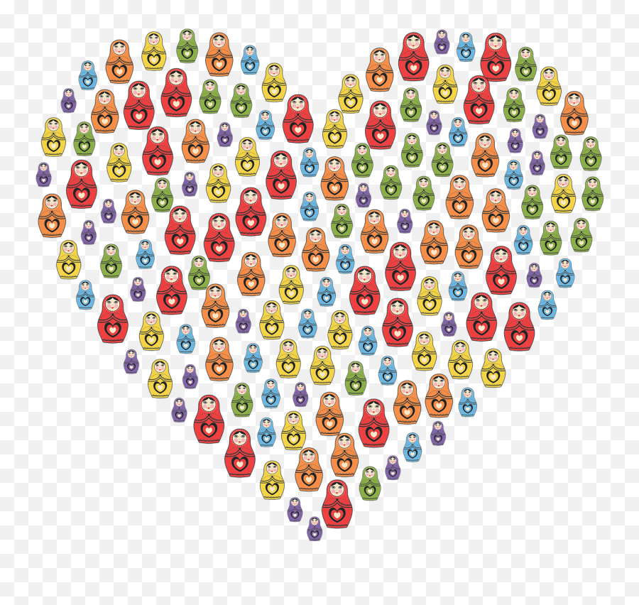 Matryoshka Doll Heart - Free Vector Graphic On Pixabay Vertical Emoji,Emotion Dolls